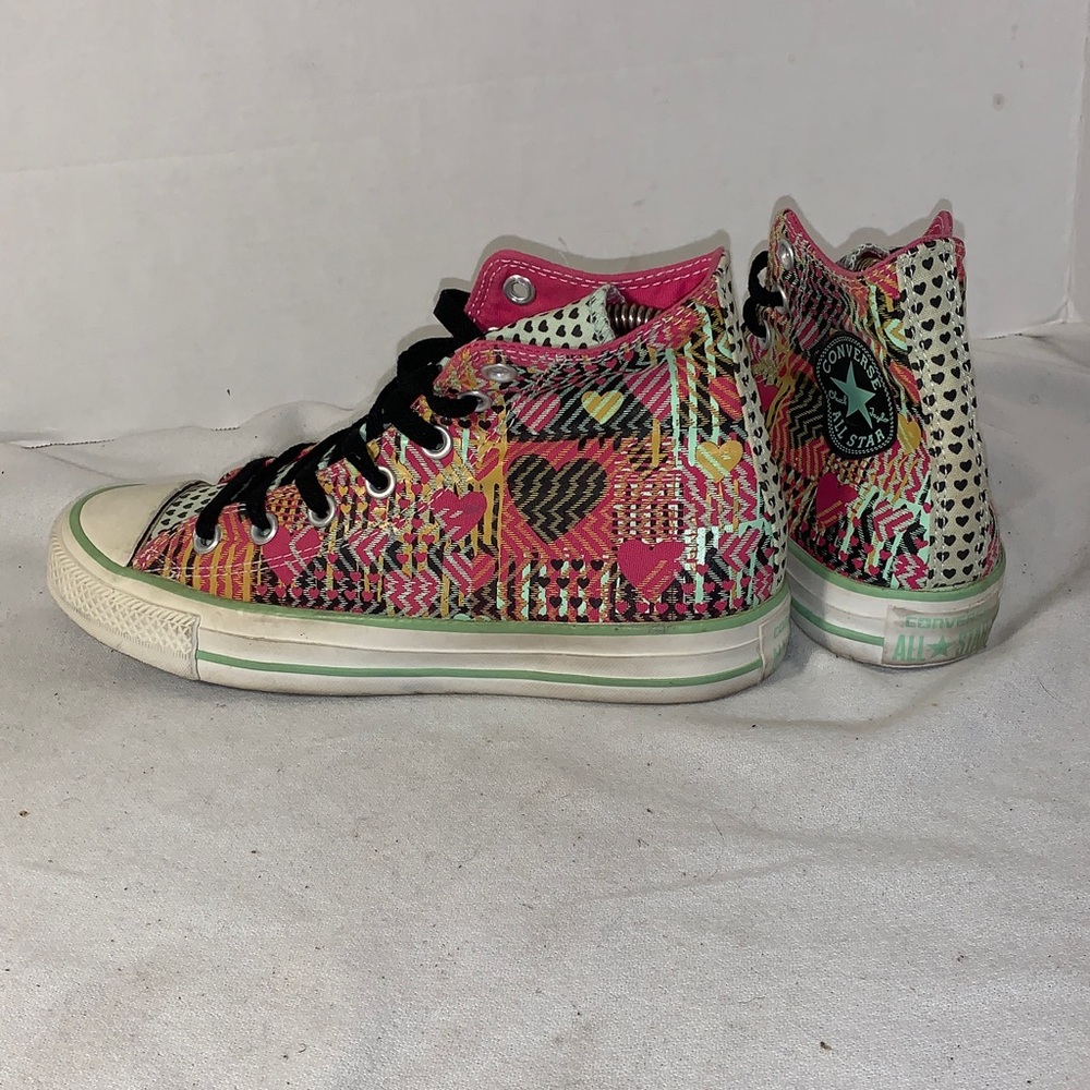 Converse Women’s All-Star Chuck Taylor Pink Textile High-Top Sneaker - Picture 3 of 6